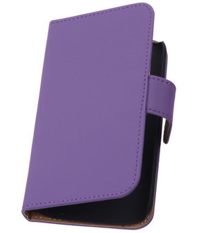 Paars Hoesje voor Samsung Galaxy Note 4 Book Wallet Case