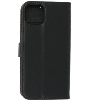 iPhone 13 Mini Hoesje - Book Case Telefoonhoesje - Kaarthouder Portemonnee Hoesje - Wallet Case - Zwart