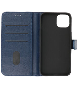 iPhone 13 Mini Hoesje - Book Case Telefoonhoesje - Kaarthouder Portemonnee Hoesje - Wallet Case - Navy