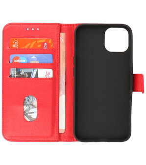 iPhone 13 Mini Hoesje - Book Case Telefoonhoesje - Kaarthouder Portemonnee Hoesje - Wallet Case - Rood