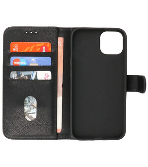 iPhone 13 Hoesje - Book Case Telefoonhoesje - Kaarthouder Portemonnee Hoesje - Wallet Case - Zwart