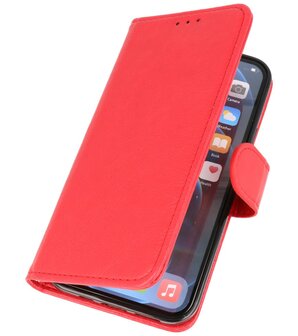 iPhone 13 Hoesje - Book Case Telefoonhoesje - Kaarthouder Portemonnee Hoesje - Wallet Case - Rood