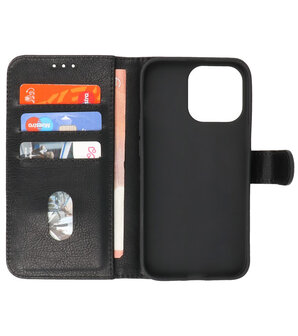 iPhone 13 Pro Hoesje - Book Case Telefoonhoesje - Kaarthouder Portemonnee Hoesje - Wallet Case - Zwart