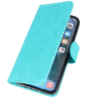 iPhone 13 Pro Hoesje - Book Case Telefoonhoesje - Kaarthouder Portemonnee Hoesje - Wallet Case - Groen