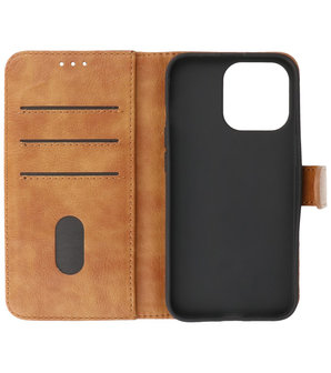 iPhone 13 Pro Hoesje - Book Case Telefoonhoesje - Kaarthouder Portemonnee Hoesje - Wallet Case - Bruin