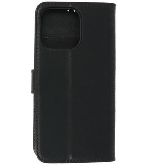 iPhone 13 Pro Max Hoesje - Book Case Telefoonhoesje - Kaarthouder Portemonnee Hoesje - Wallet Case - Zwart