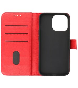 iPhone 13 Pro Max Hoesje - Book Case Telefoonhoesje - Kaarthouder Portemonnee Hoesje - Wallet Case - Rood