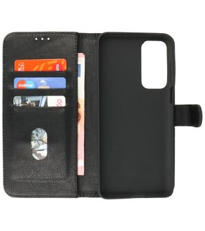Motorola Edge 20 Hoesje - Book Case Telefoonhoesje - Kaarthouder Portemonnee Hoesje - Wallet Case - Zwart