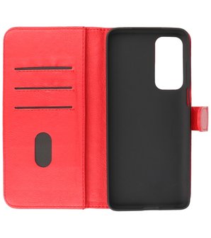 Motorola Moto Edge 20 Hoesje - Book Case Telefoonhoesje - Kaarthouder Portemonnee Hoesje - Wallet Case - Rood