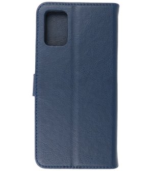 Samsung Galaxy A02s / A03s Hoesje Book Case Telefoonhoesje Kaarthouder Portemonnee Hoesje - Navy