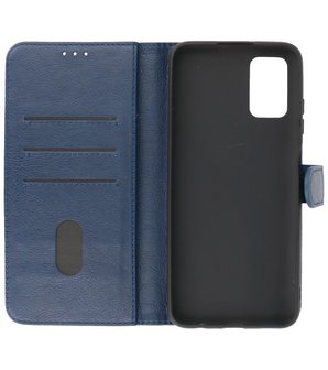 Samsung Galaxy A02s / A03s Hoesje Book Case Telefoonhoesje Kaarthouder Portemonnee Hoesje - Navy