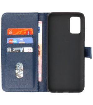 Samsung Galaxy A02s / A03s Hoesje Book Case Telefoonhoesje Kaarthouder Portemonnee Hoesje - Navy