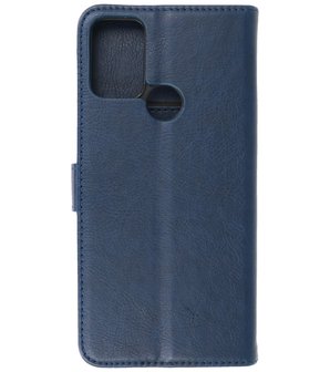 Motorola Moto G50 5G Hoesje - Book Case Telefoonhoesje - Kaarthouder Portemonnee Hoesje - Navy