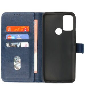 Motorola Moto G50 5G Hoesje - Book Case Telefoonhoesje - Kaarthouder Portemonnee Hoesje - Navy