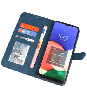 Samsung Galaxy A22 4G Hoesje Portemonnee Book Case - Blauw