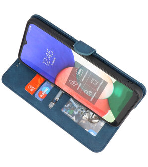 Samsung Galaxy A22 4G Hoesje Portemonnee Book Case - Blauw