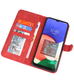 Samsung Galaxy A22 4G Hoesje Portemonnee Book Case - Rood