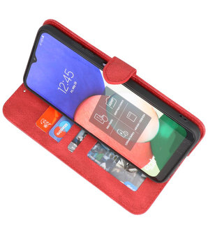 Samsung Galaxy A22 4G Hoesje Portemonnee Book Case - Rood