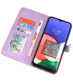 Samsung Galaxy A22 4G Hoesje Portemonnee Book Case - Paars