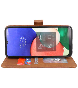 Samsung Galaxy A22 4G Hoesje Portemonnee Book Case - Bruin