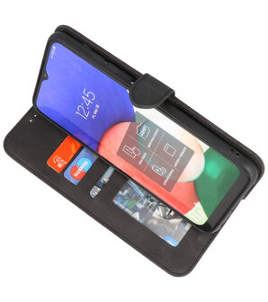 Samsung Galaxy A12 Hoesje Portemonnee Book Case - Zwart