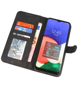 Samsung Galaxy A12 Hoesje Portemonnee Book Case - Zwart