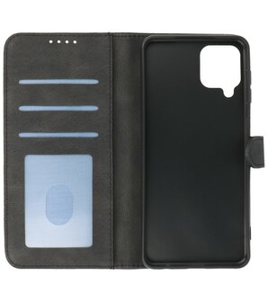 Samsung Galaxy A12 Hoesje Portemonnee Book Case - Zwart