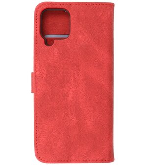 Samsung Galaxy A12 Hoesje Portemonnee Book Case - Rood
