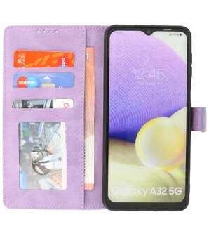 Samsung Galaxy A32 5G Hoesje Portemonnee Book Case - Paars