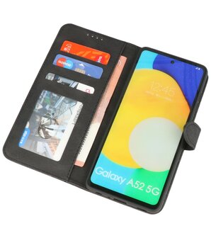 Samsung Galaxy A52 5G Hoesje Portemonnee Book Case - Zwart