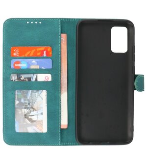 Samsung Galaxy A02s / A03s Hoesje Portemonnee Book Case - Donker Groen