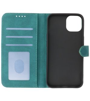 iPhone 13 Mini Hoesje Portemonnee Book Case - Donker Groen