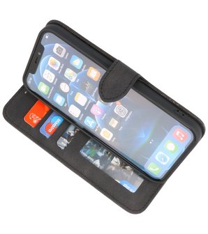 iPhone 13 Pro Hoesje Portemonnee Book Case - Zwart
