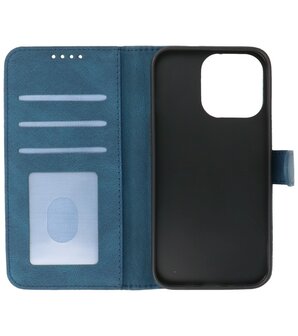 iPhone 13 Pro Hoesje Portemonnee Book Case - Blauw