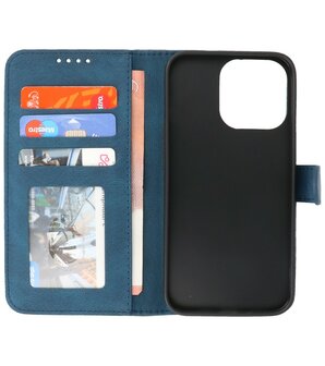 iPhone 13 Pro Hoesje Portemonnee Book Case - Blauw