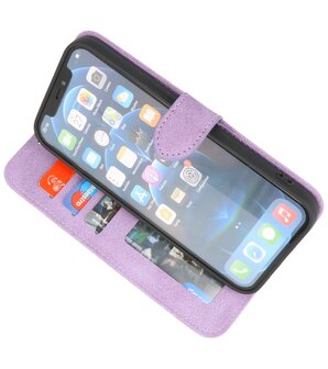 iPhone 13 Pro Hoesje Portemonnee Book Case - Paars