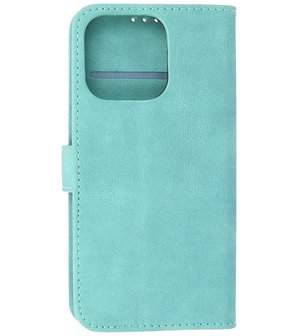 iPhone 13 Pro Hoesje Portemonnee Book Case - Turquoise