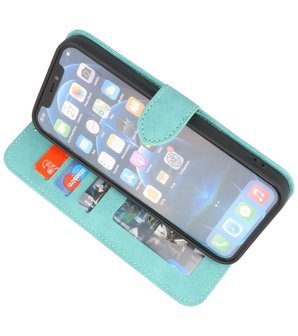 iPhone 13 Pro Hoesje Portemonnee Book Case - Turquoise