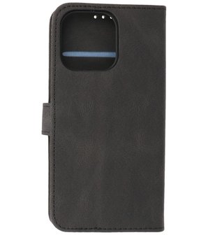 iPhone 13 Pro Max Hoesje Portemonnee Book Case - Zwart