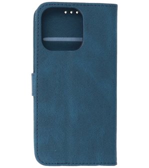 iPhone 13 Pro Max Hoesje Portemonnee Book Case - Blauw