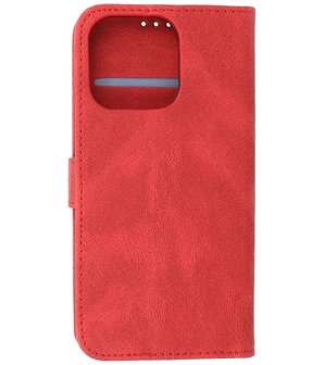 iPhone 13 Pro Max Hoesje Portemonnee Book Case - Rood