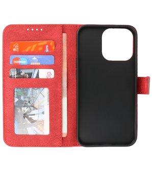 iPhone 13 Pro Max Hoesje Portemonnee Book Case - Rood