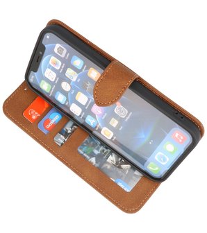 iPhone 13 Pro Max Hoesje Portemonnee Book Case - Bruin