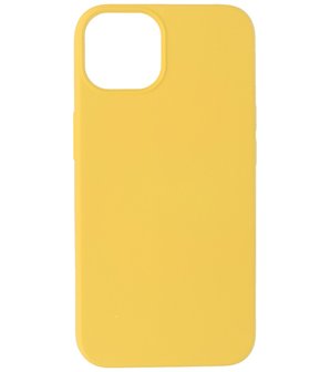 iPhone 13 Mini Hoesje - 2.0mm Dikke Fashion Telefoonhoesje Backcover - Geel