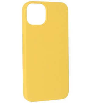 iPhone 13 Mini Hoesje - 2.0mm Dikke Fashion Telefoonhoesje Backcover - Geel