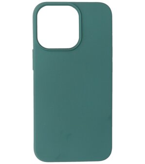 iPhone 13 Pro Max Hoesje - 2.0mm Dikke Fashion Telefoonhoesje Backcover - Donker Groen