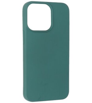 iPhone 13 Pro Max Hoesje - 2.0mm Dikke Fashion Telefoonhoesje Backcover - Donker Groen