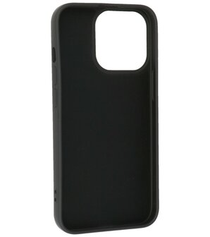 iPhone 13 Pro Hoesje - 2.0mm Dikke Fashion Telefoonhoesje Backcover - Zwart