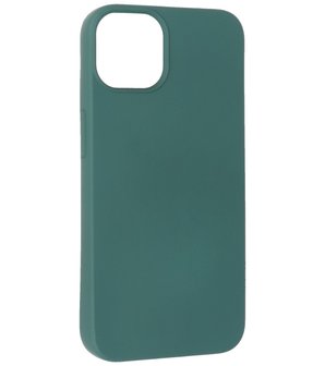 iPhone 13 Hoesje - 2.0mm Dikke Fashion Telefoonhoesje Backcover - Donker Groen