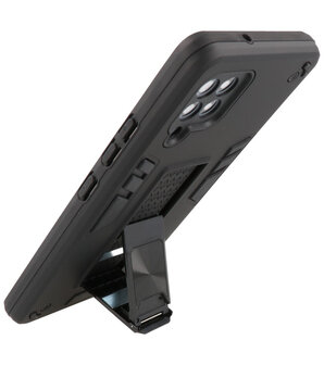 Tough Armor Hardcase Met Standfunctie Hoesje voor Samsung Galaxy A42 5G - Zwart